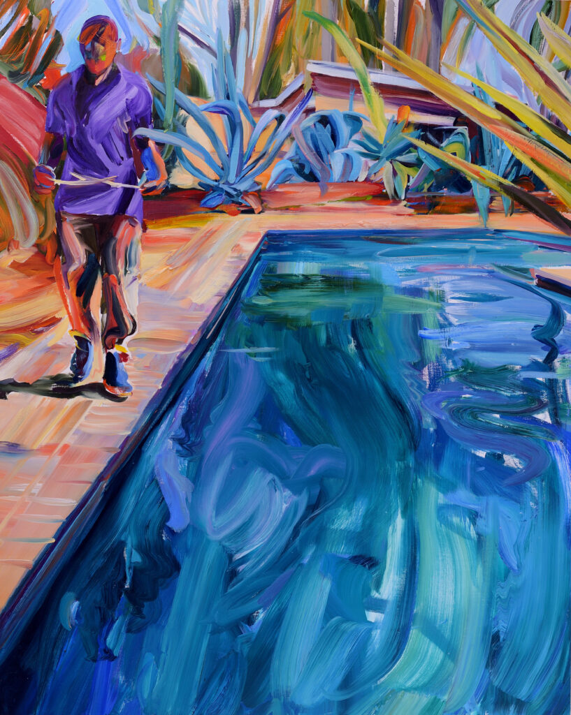 Akaa 2026 Duncan WYLIE Water Figure 3 2025, Huile sur toile, 160 x 160 cm Courtesy Backslash Gallery & Duncan Wylie